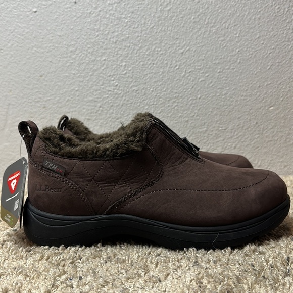 L.L. Bean Women's US Size 9.5 Waterproof Mocs Slip On Leather Rain Leather - Picture 3 of 13